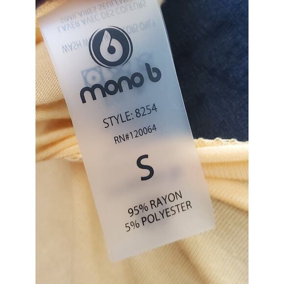 MONO Women's Yellow Solid Casual Short Sleeve Regular Fit V-Neck T Shirt Top - Picture 9 of 14